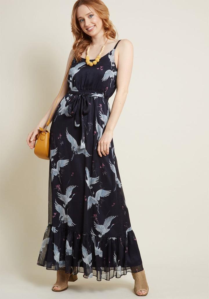 Modcloth Peaceful Panache Maxi Dress In S