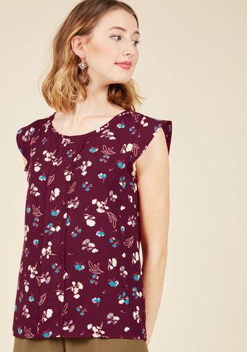  Star Of The Seminar Floral Top In Windswept Petals In Xs