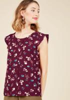  Star Of The Seminar Floral Top In Windswept Petals In Xs