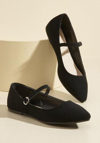  All You've Ever Jaunted Mary Jane Flat In Noir In 6