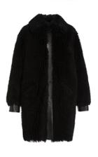 Common Leisure Moon Leather-trimmed Shearling Coat