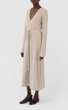 Moda Operandi Co Wool-blend V-neck Belted Dress