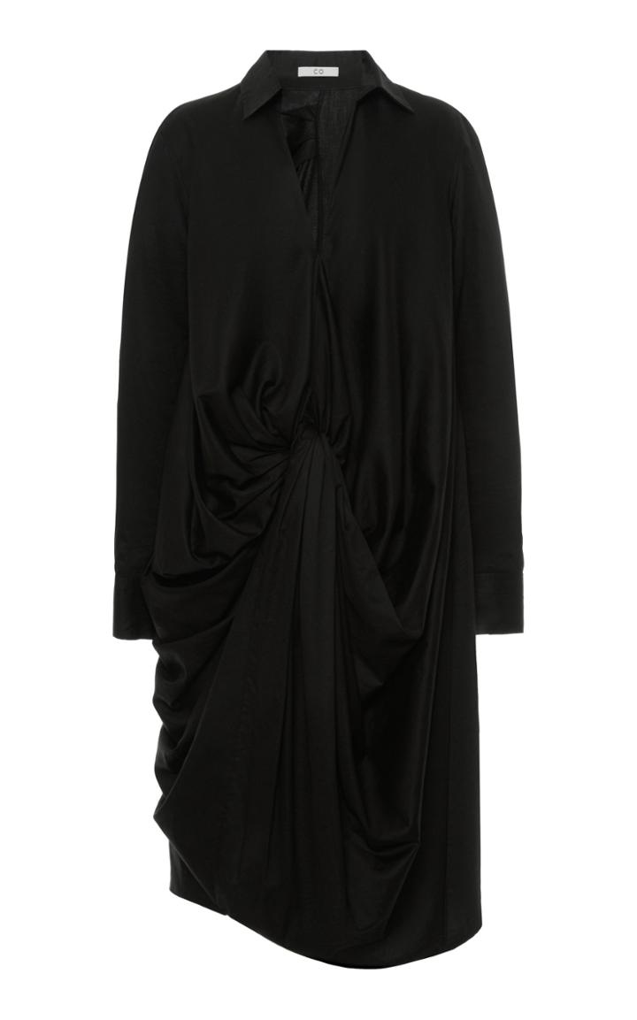 Moda Operandi Co Knotted-front Cotton Shirt Dress Size: S