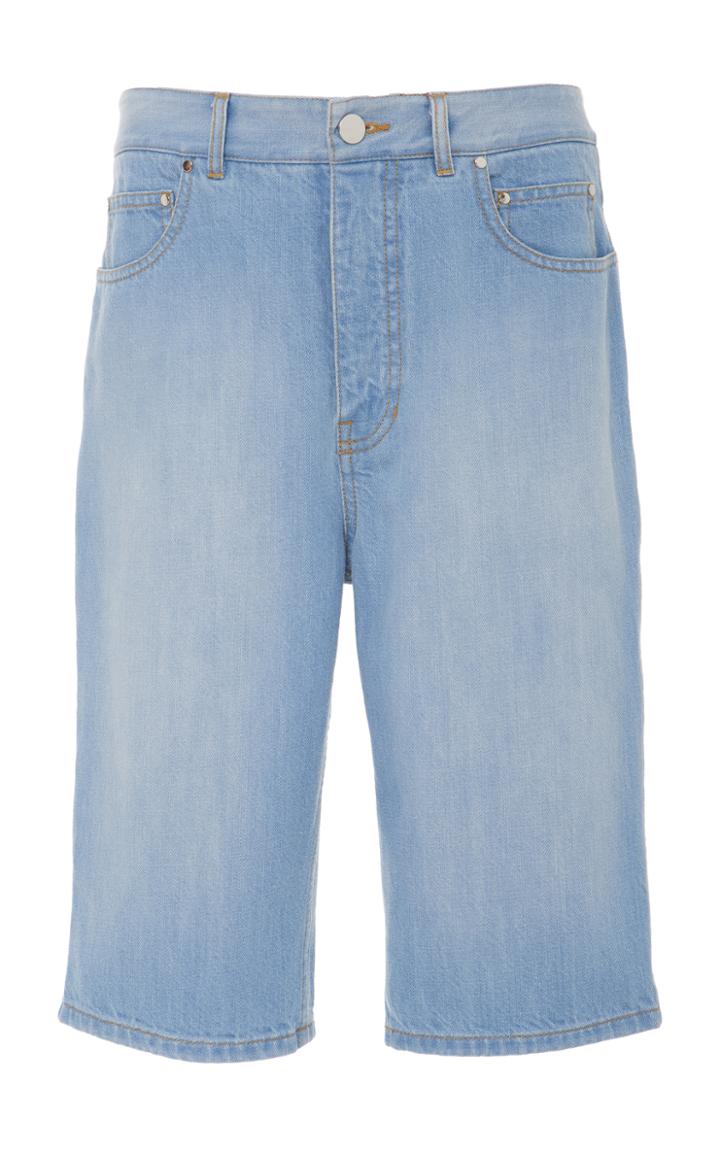Tibi Trish Long Denim Short