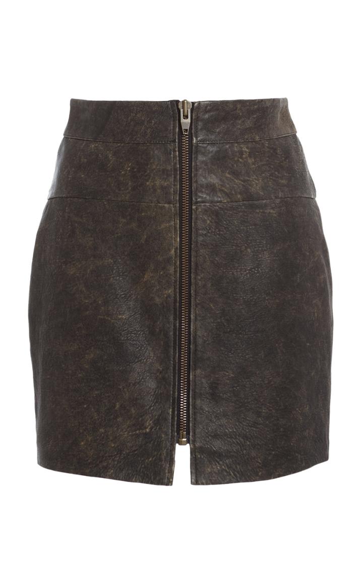 Moda Operandi Zeynep Aray Antic Mini Leather Skirt