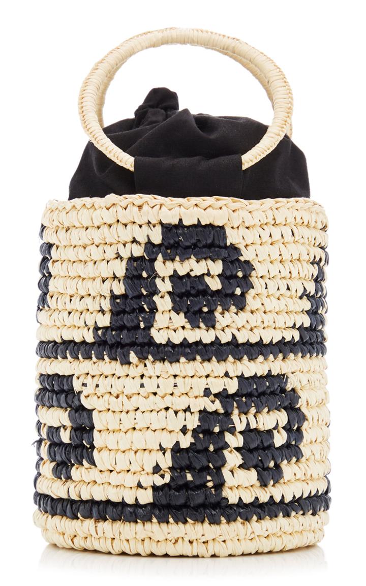 Sensi Studio Waves Mini Straw Bucket Bag