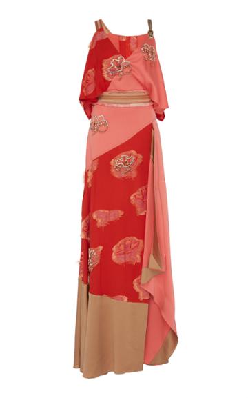 Peter Pilotto Flower Jacquard Cold-shoulder Dress