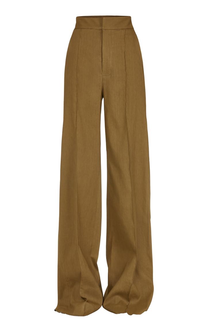 Maticevski Culture Linen Blend Wide Leg Pant