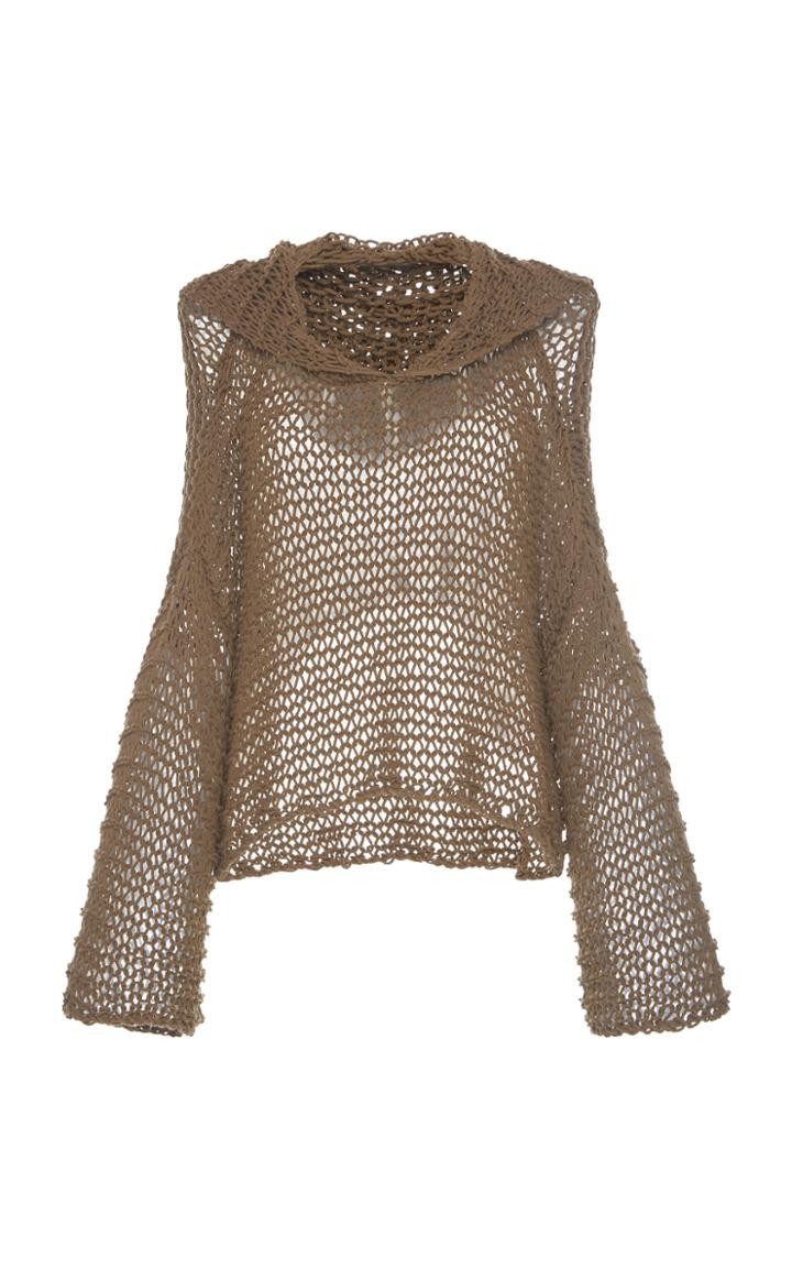 Alberta Ferretti Woven Hooded Sweater