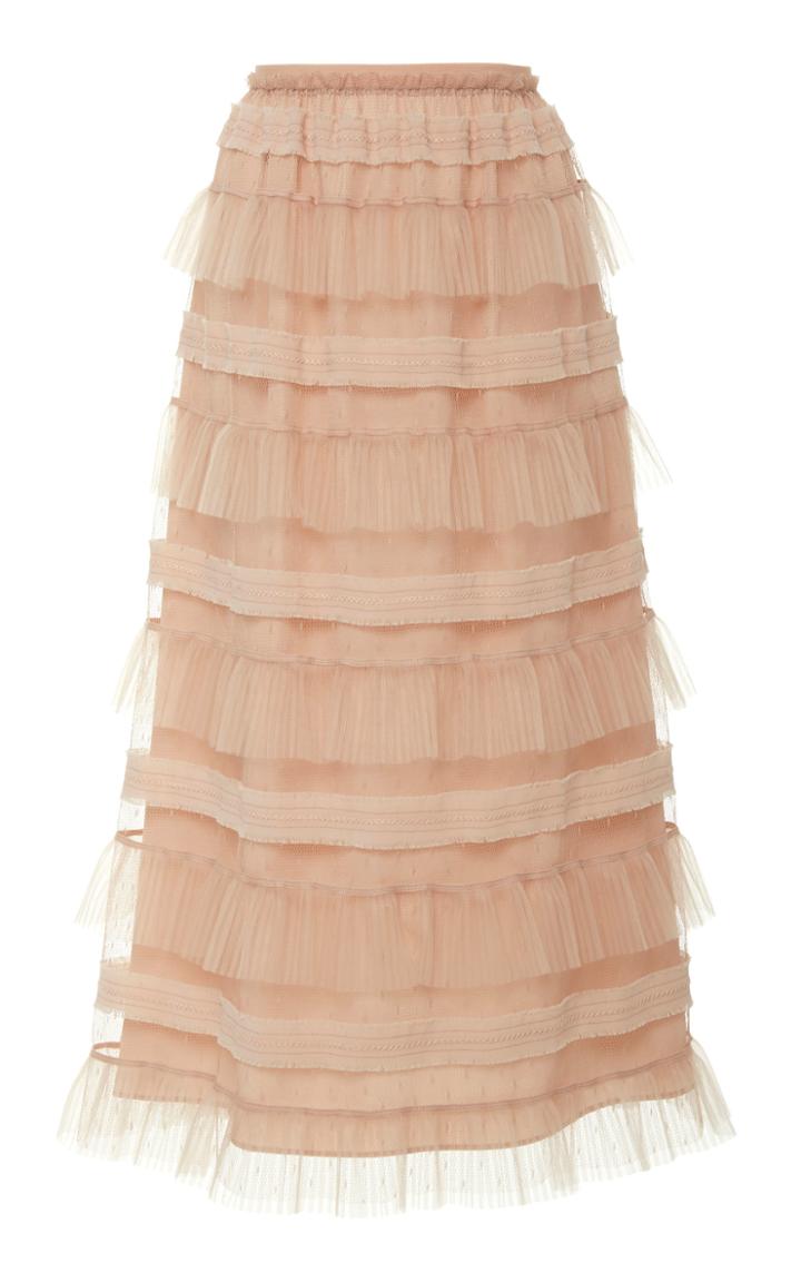 Red Valentino Tiered Tulle Skirt