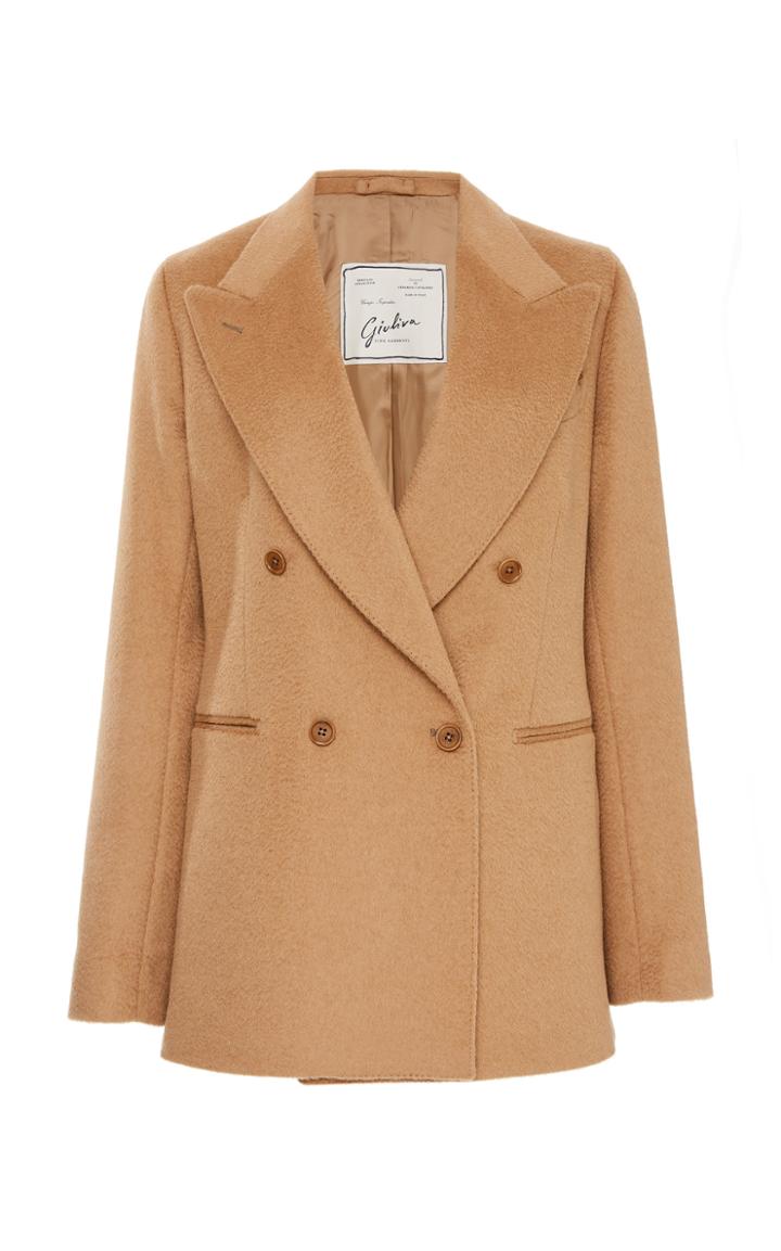 Giuliva Heritage Collection Stella Double-breasted Camel Hair Blazer