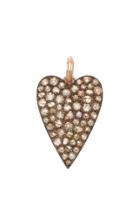 Moda Operandi Sylva & Cie One Of A Kind 14k Rose Gold And Champagne Diamond Pendant
