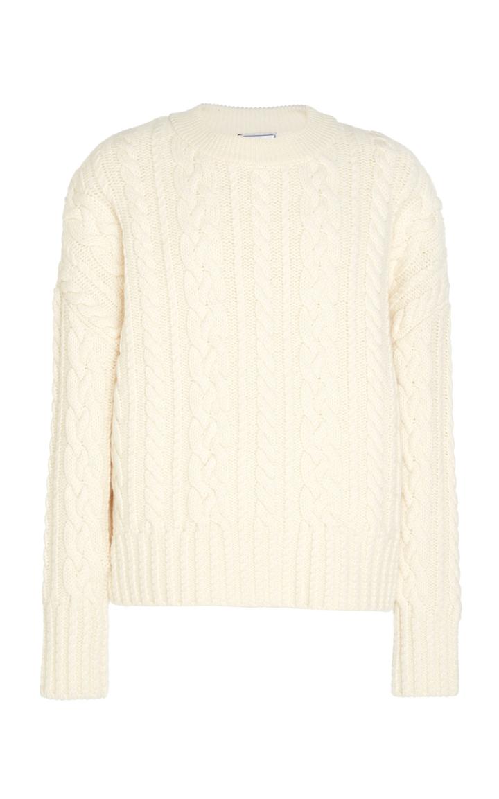 Ami Crewneck Cable Knit Oversize Sweater