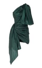 Oscar De La Renta Asymmetric One-shoulder Silk-taffeta Mini Dress