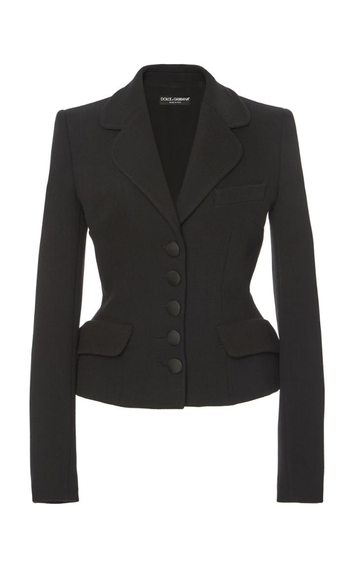 Dolce & Gabbana Flared Crepe Blazer