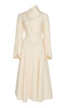 Matriel Button Wool Midi Dress