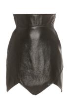 Moda Operandi David Koma Asymmetric High-waisted Leather Skirt Size: 8