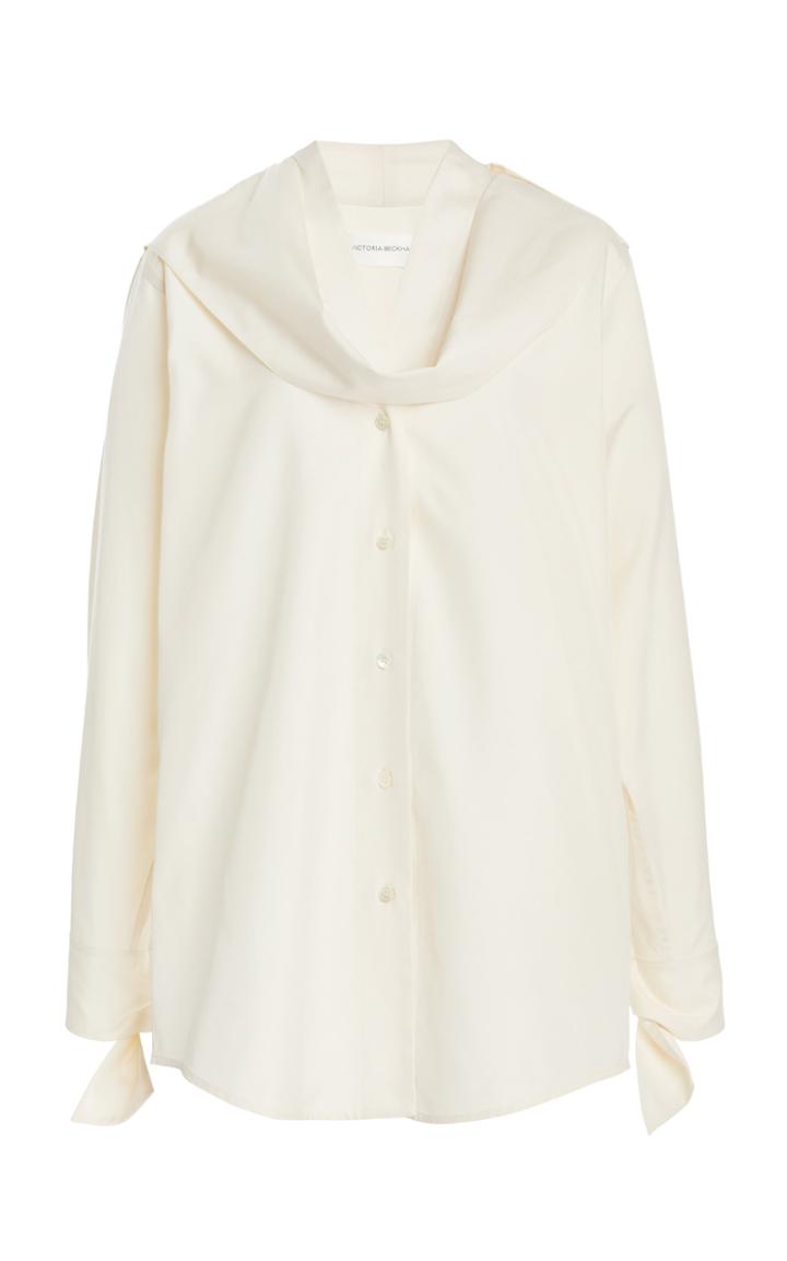 Moda Operandi Victoria Beckham Scarf-detailed Silk Blouse