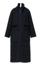 Victoria Beckham Reversible Plaid Wool-blend Coat