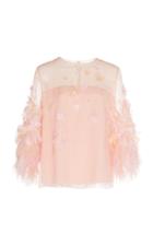 Andrew Gn Long Sleeve Flower Top