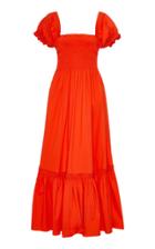Moda Operandi Tory Burch Smocked Midi Dress Size: Xs