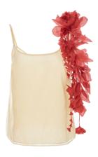 Rosie Assoulin Camisole With Red Removeable Flower Garlands
