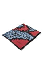 Burberry Large All Over Leaf Cashmere Scarf In Garnet Pink
