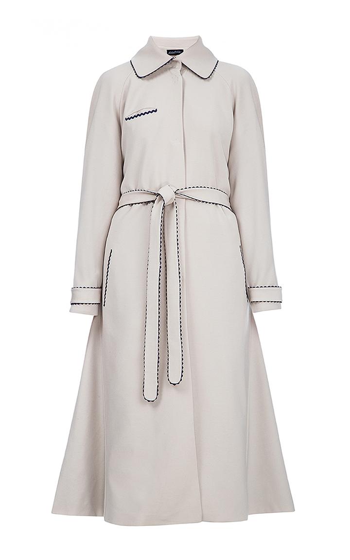Anna October Belted Ric Rac Trench Coat