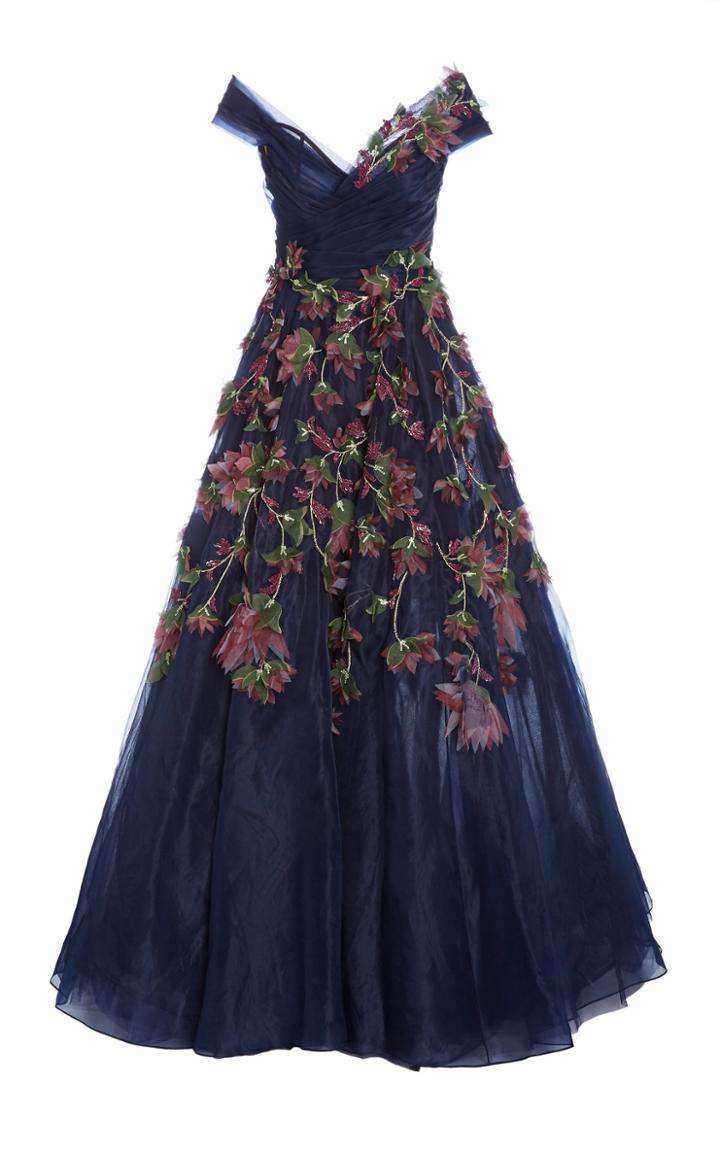 Moda Operandi Marchesa Floral Silk Gown