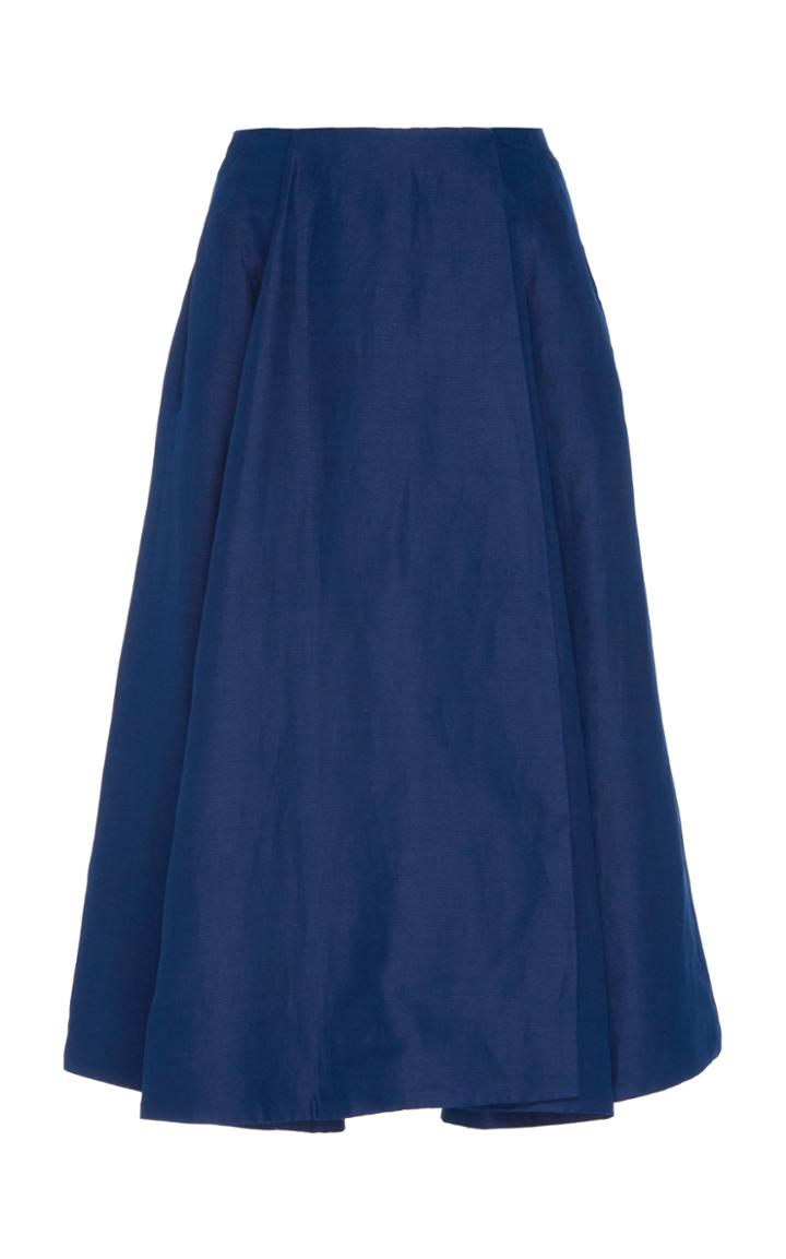 Emilio De La Morena Angeles Silk Linen Skirt