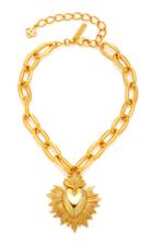 Oscar De La Renta Sacred Heart Gold-tone Necklace