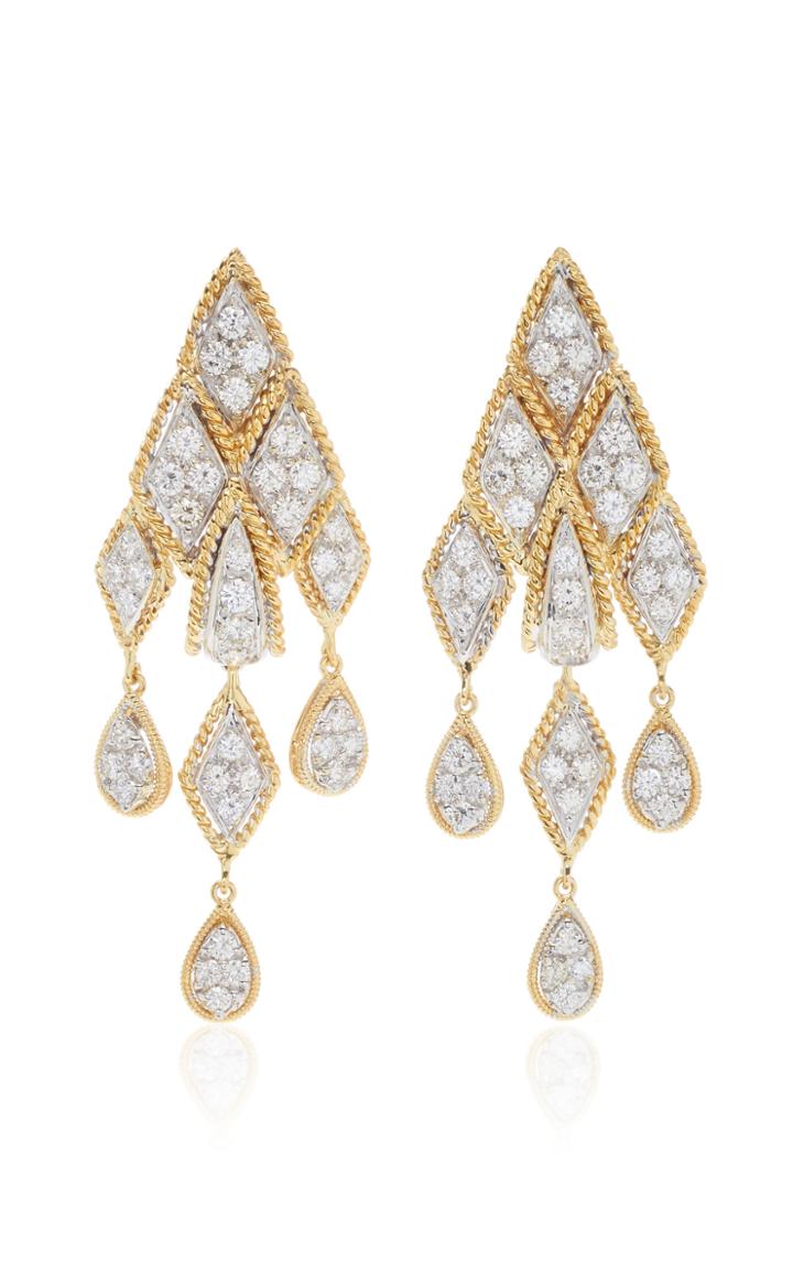 Giovane 18k Yellow And White Gold Diamond Earrings