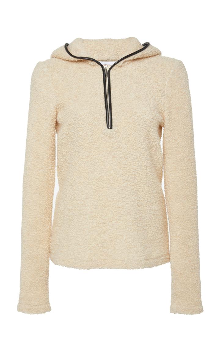 Rosetta Getty Zip Front Wool-blend Hoodie