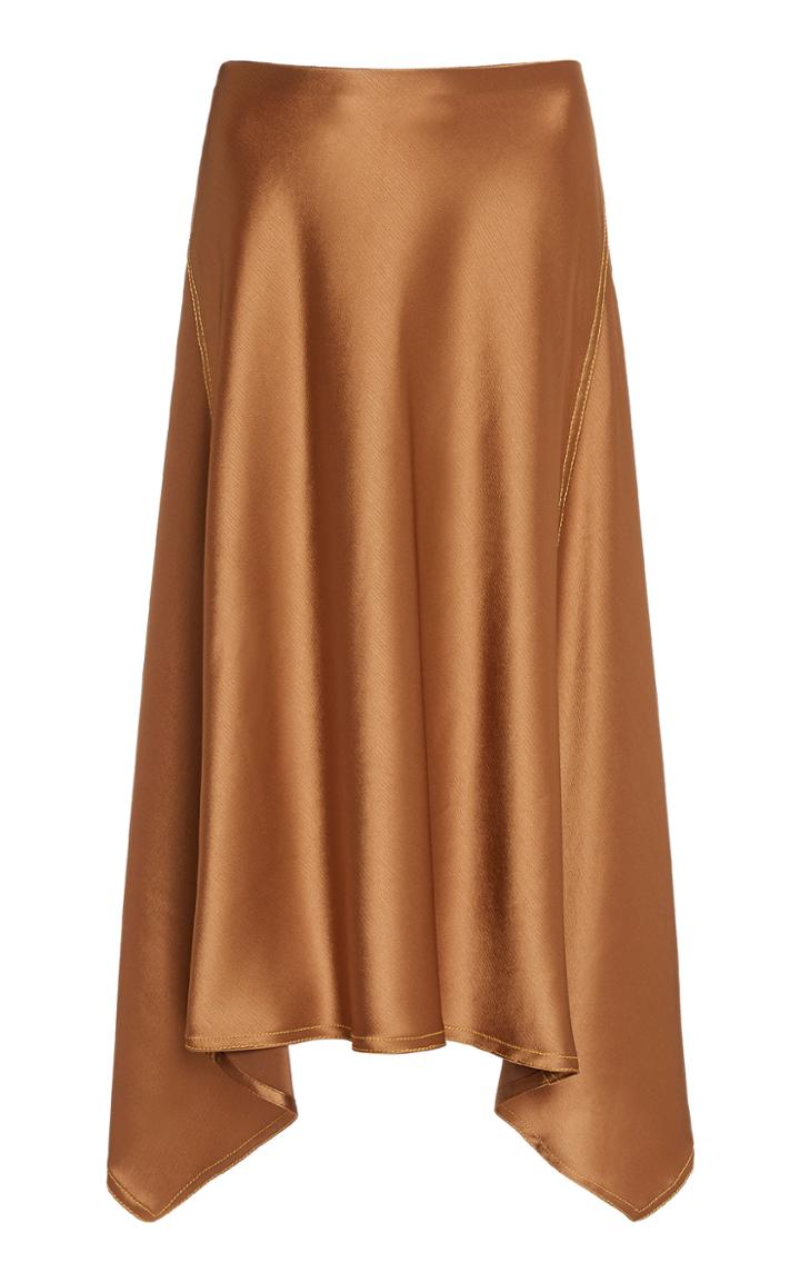 Sies Marjan Darby Crinkled Satin Asymmetric Skirt