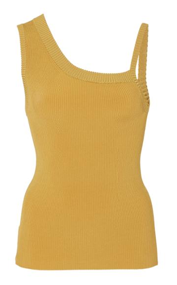 Peter Do Asymmetric Ribbed-knit Tank Top