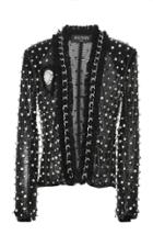 Balmain Metal Mesh Embellished Jacket