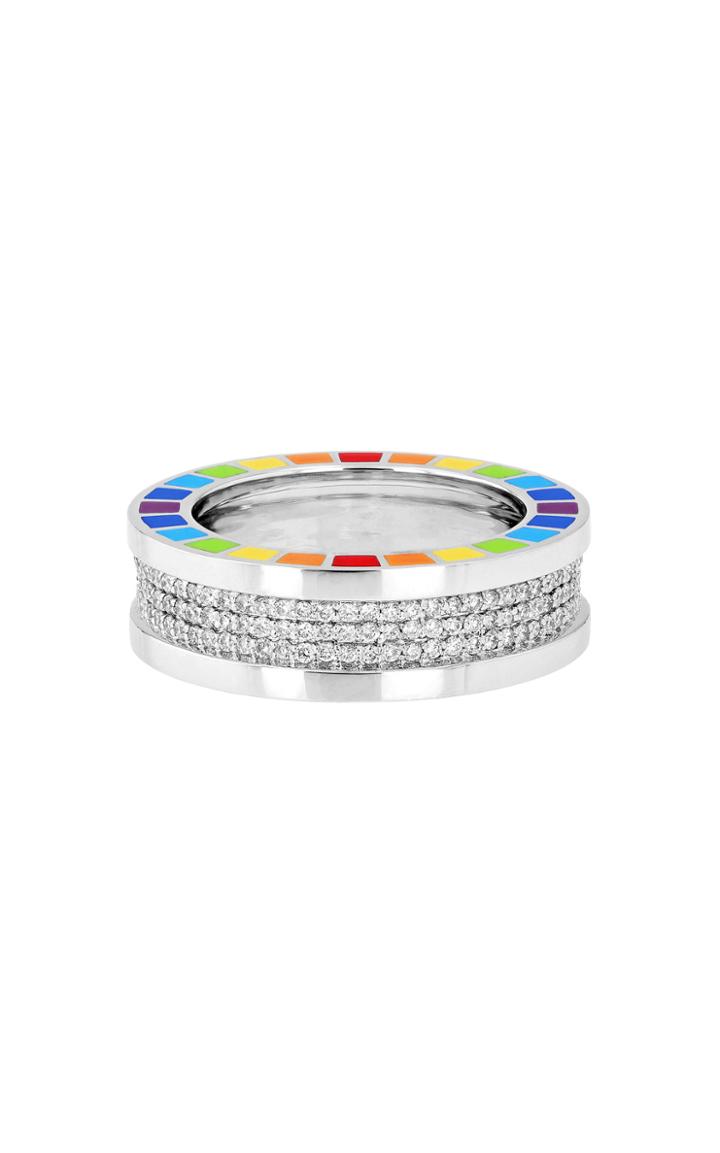 Aisha Baker Me 18k White Gold, Diamond And Enamel Ring
