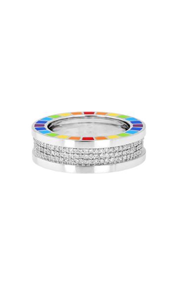 Aisha Baker Me 18k White Gold, Diamond And Enamel Ring