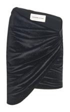 Moda Operandi Alexandre Vauthier Ruched Sequined Velvet Mini Skirt