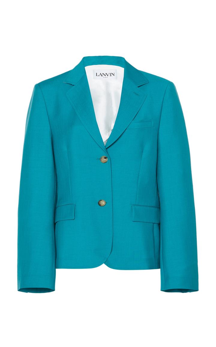 Moda Operandi Lanvin Notch Lapel Mohair-wool Blend Blazer Size: 36