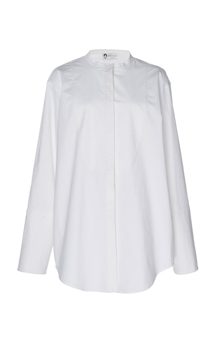 Lanvin Long Sleeve Cotton Tunic Top
