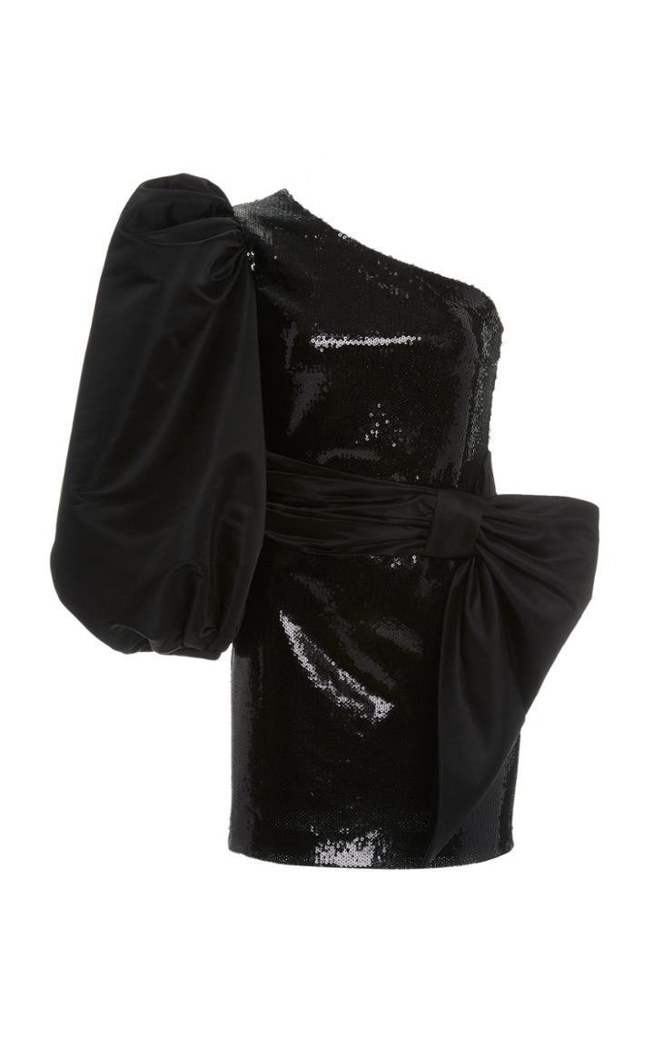 Moda Operandi Kalmanovich Sequined One Shoulder Mini Dress