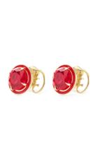 Moda Operandi Alison Lou Ruby Round Cocktail Studs
