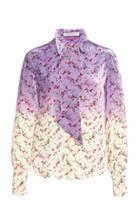 Moda Operandi Philosophy Di Lorenzo Serafini Ombre Floral-print Velvet Top