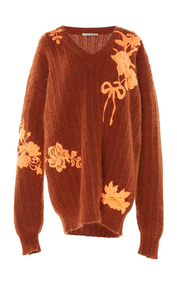 Christopher Kane Flower Embroidery Pullover