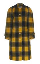 Alexachung Single-breasted Wool Plaid Coat