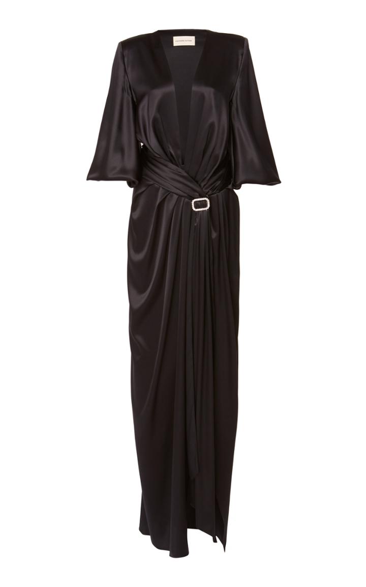 Alexandre Vauthier Draped Belted Silk-blend Dress