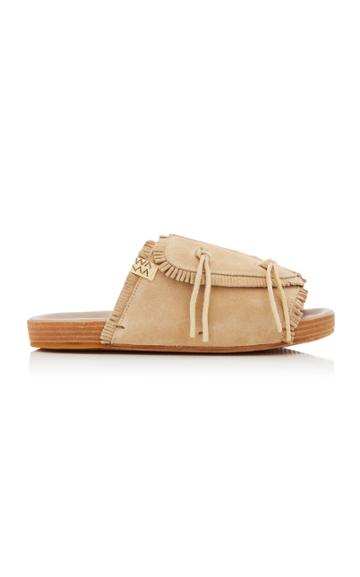 Visvim Christo Shaman-folk Suede Slides