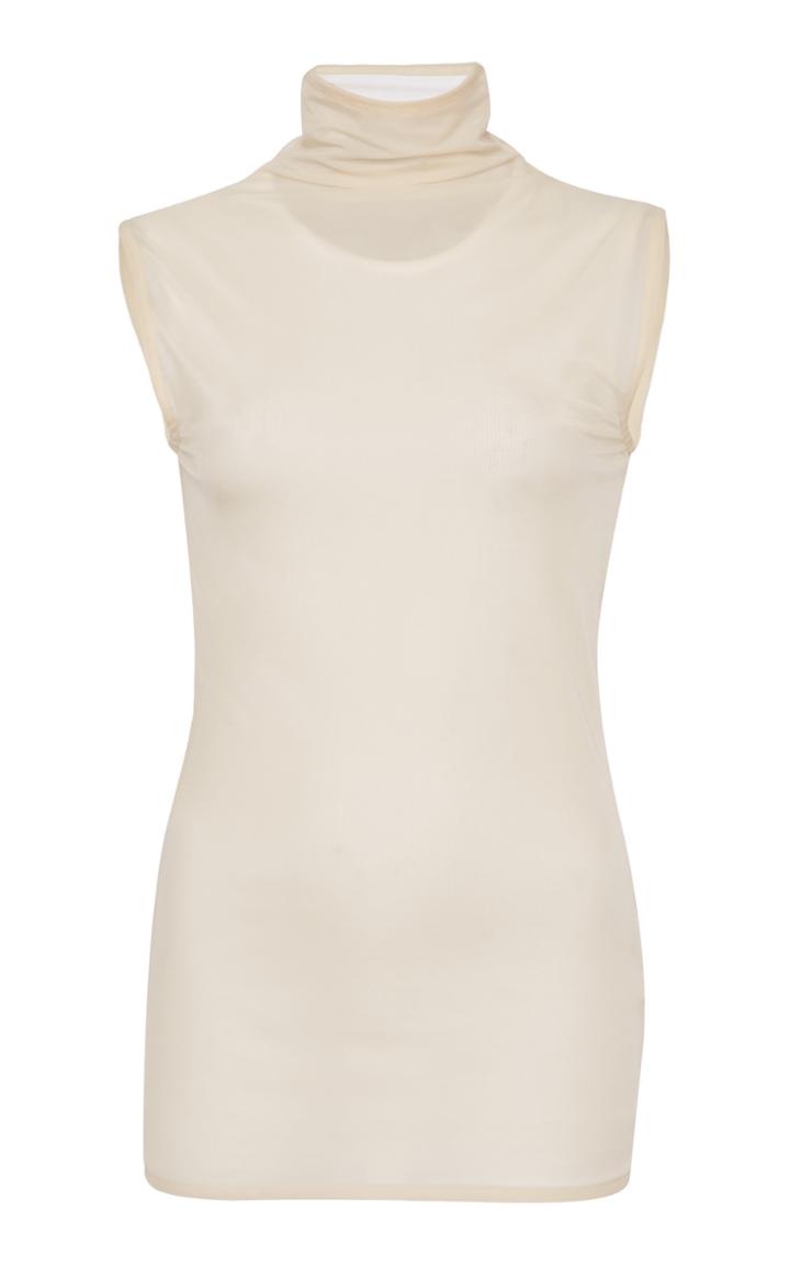 Moda Operandi Jil Sander Sleeveless Crepe Turtleneck Top