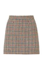 Moda Operandi Giuliva Heritage The Theo Checked Wool Mini Skirt